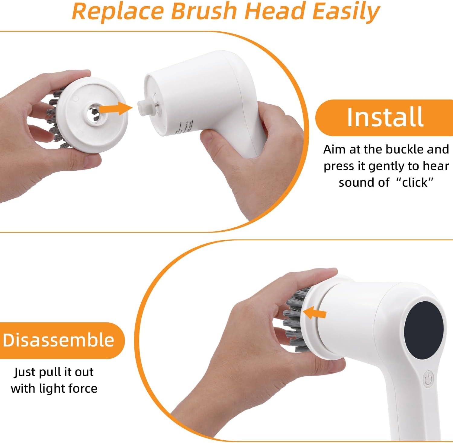 Electric Spin Scrubber,Rechargeable Cordless Electric Cleaning Brush with 5 Replaceable Brush Heads,2 Speeds Led Display & IPX7 Waterproof for Kitchen Bathroom Window Wall Tile