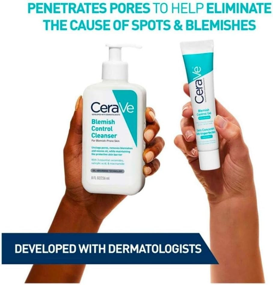 Cerave Blemish Control Face Cleanser with 2% Salicylic Acid & Niacinamide for Blemish-Prone Skin 236Ml