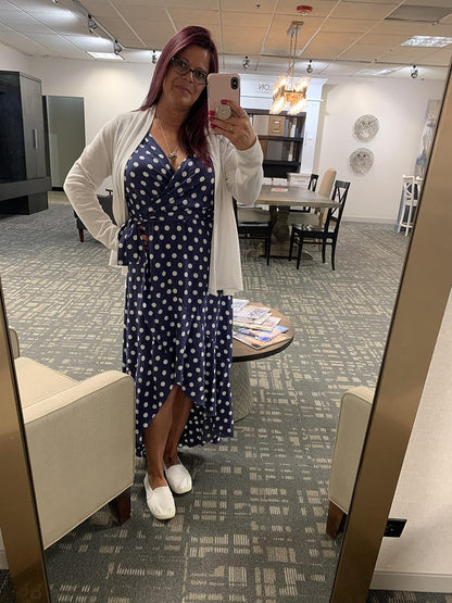 Womens Summer Maxi Dress Boho Floral Cocktail Midi Polka Dot Wrap Dresses V Neck Casual Party Bohemian Flowy Long Dress for Ladies