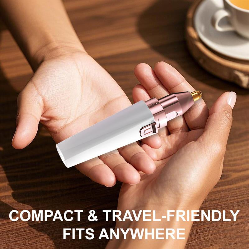 2-In-1 Facial Hair Remover & Eyebrow Trimmer with LED Light – Rechargeable, Flawless Brows & Smooth Skin On-The-Go! Portable & Gentle for Sensitive Skin! #Beauty Tool #Grooming Essentials