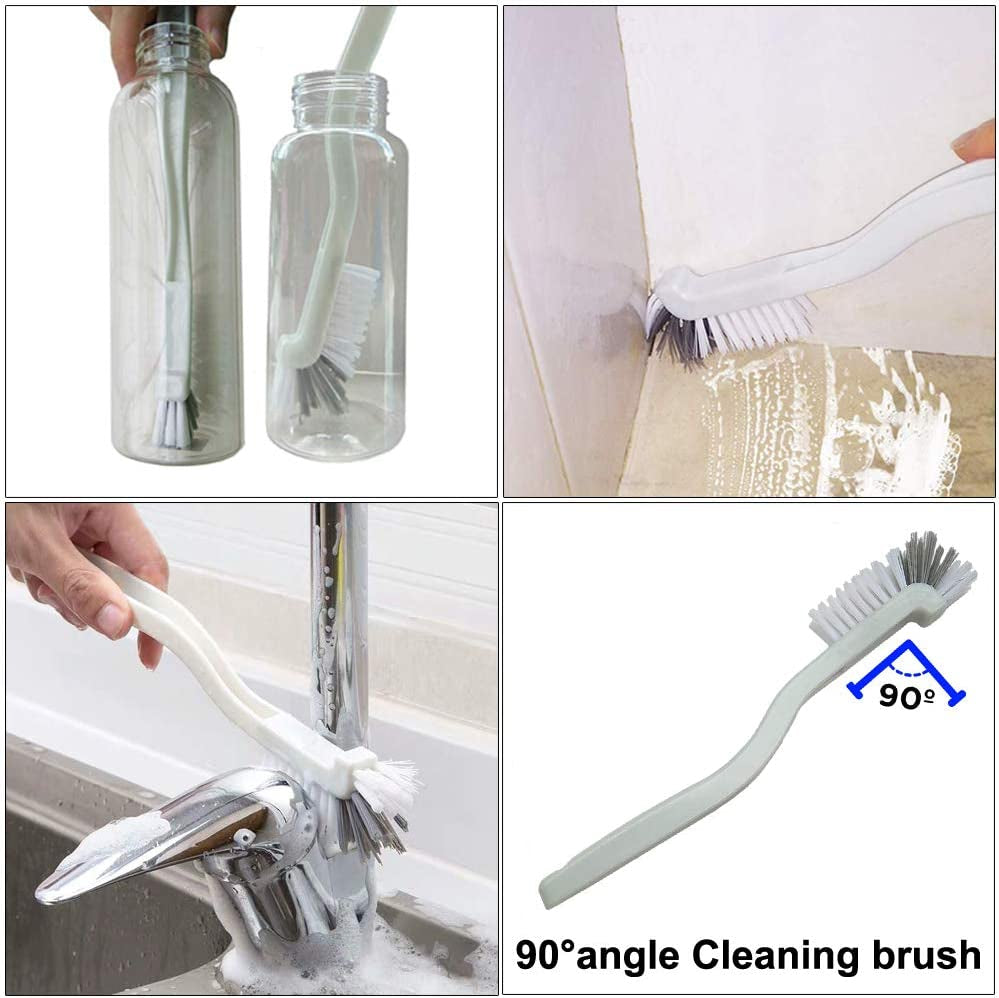 5Pcs Crevice Cleaning Brush Set for Grout, Small Spaces, Windows & Bottles - Tile, Gap & Corner Cleaning Brushes for Bathroom, Kitchen & Home