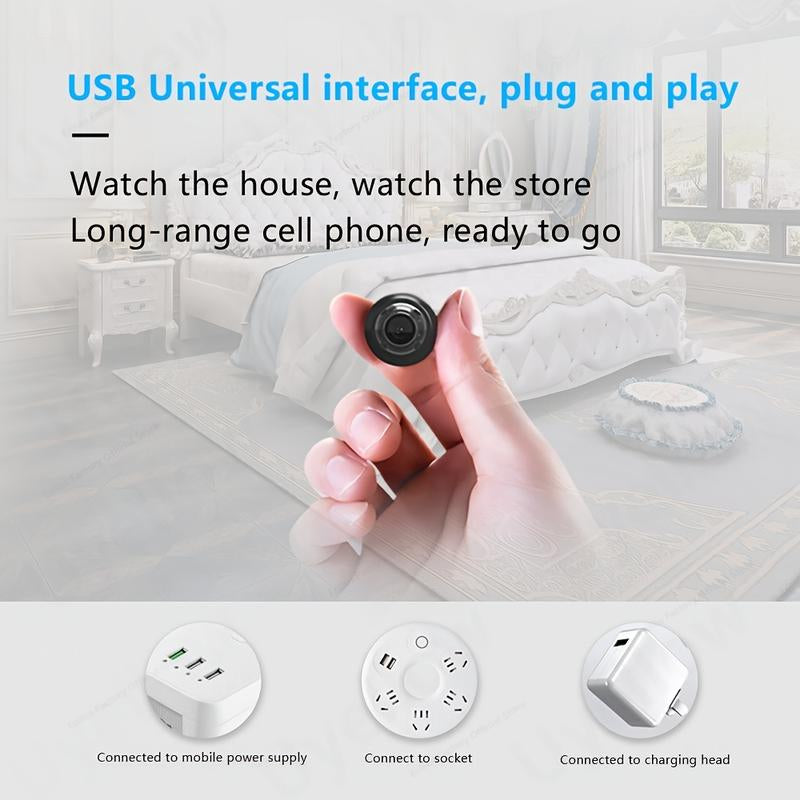Compact X5 Camera - Wireless IP Security Surveillance with Motion Detection, Multi-User Sharing, USB Powered, 720P HD for Home & Office Safety, Compatible with Smartphones, Camera Wireless